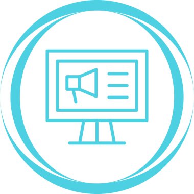 Reklamcılık. Web simgesi basit illüstrasyon