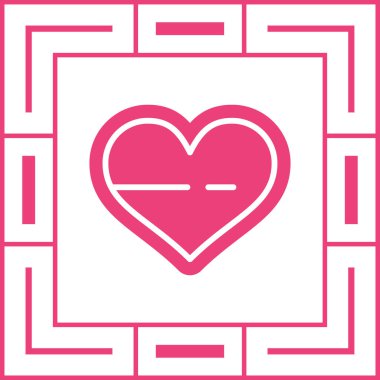 aşk kalp ikonu, vektör illüstrasyonu