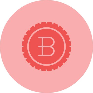 bitcoin. Web simgesi basit illüstrasyon