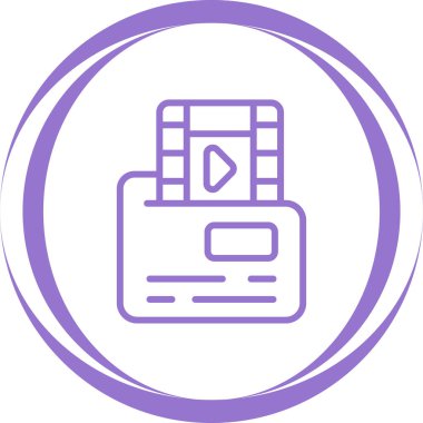 video simgesi. Filmin basit vektörü