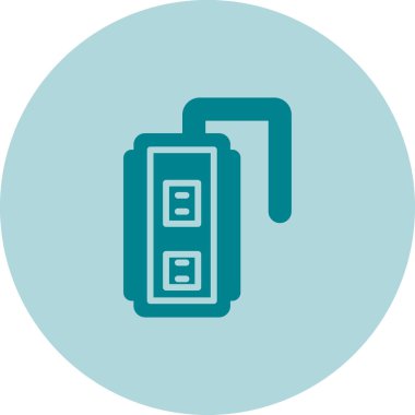 Benzin istasyonu simgesinin vektör illüstrasyonu