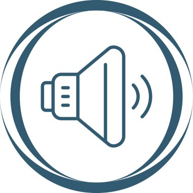 Konuşmacı. Web simgesi basit illüstrasyon