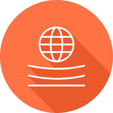 Küre. Web simgesi basit tasarım