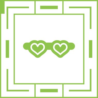 aşk kalp ikonu, vektör illüstrasyonu