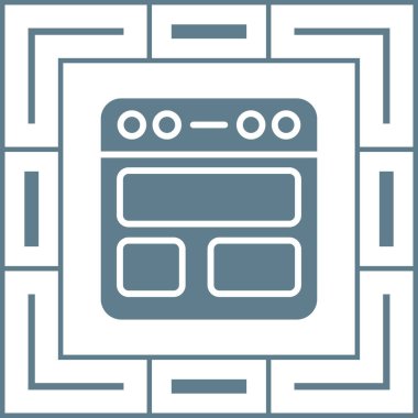 Mutfak. Web simgesi basit illüstrasyon