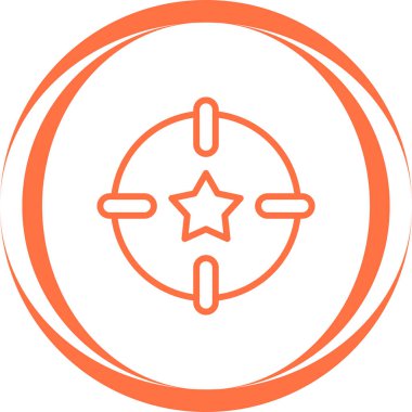 Bir yıldız simgesinin vektör illüstrasyonu