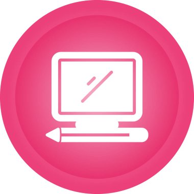 Masaüstü Bilgisayar Web simgesi vektör çizimi