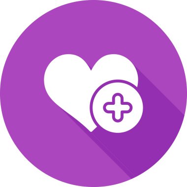 Modern kalp simgesinin vektör illüstrasyonu