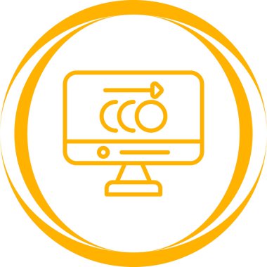 bilgisayar monitörü web simgesi basit vektörü