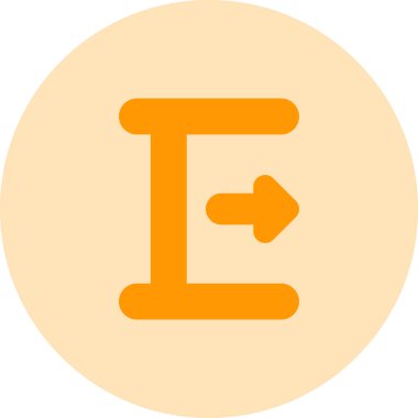 Düz biçimli ok yönü sağ simgesi