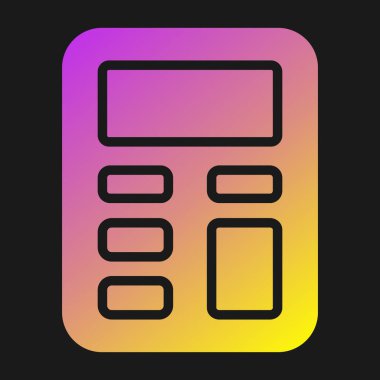 Moda Biçiminde Hesaplayıcı Simgesi İzole Arkaplan