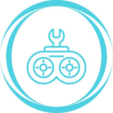 Bir araba simgesinin vektör illüstrasyonu