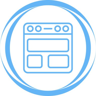 fırın ikonu vektör illüstrasyonu