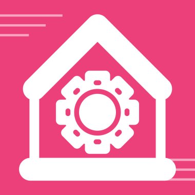 ev web simgesi, vektör illüstrasyonu