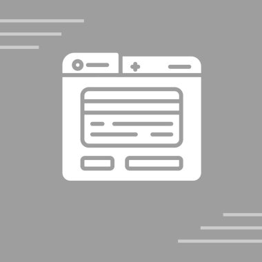 Web tarayıcı sayfası simgesi, düz biçim