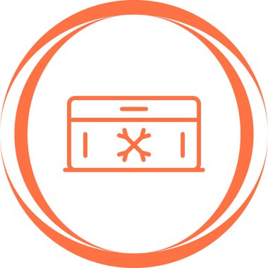 Dondurucu ağ simgesi vektör illüstrasyonu