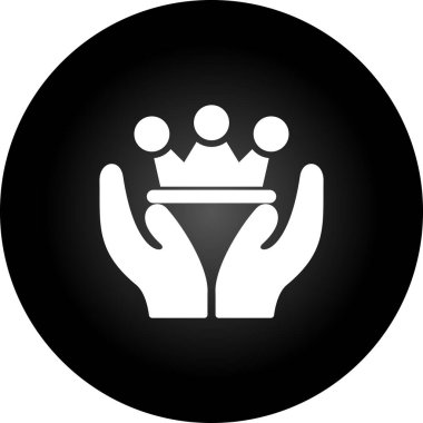 Taç ikonu. Ağ için taç taç taç vektör simgesinin basit bir çizimi