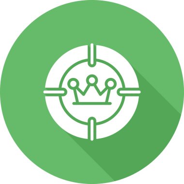 taç düz vektör simgesi