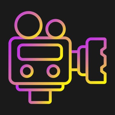 Sinema kamerası film simgesi - taslak biçimi