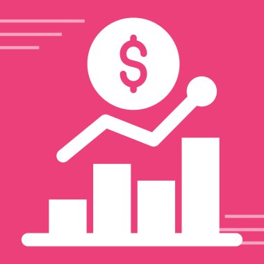 İş grafiği dolar simgesiyle