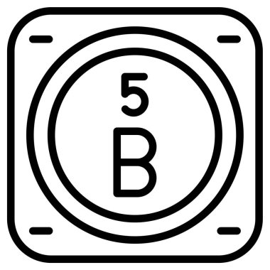 Bozuk para simgesi, basit vektör illüstrasyonu