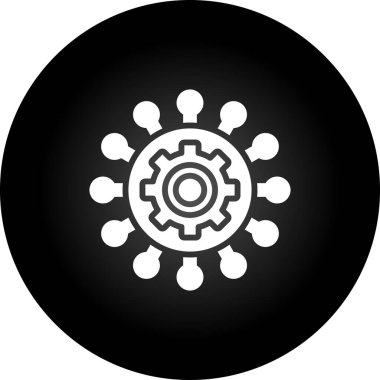 Vites vektör simgesi. düz biçim siyah rengin sembolü ve beyaz arkaplan ile yuvarlak düğmedir