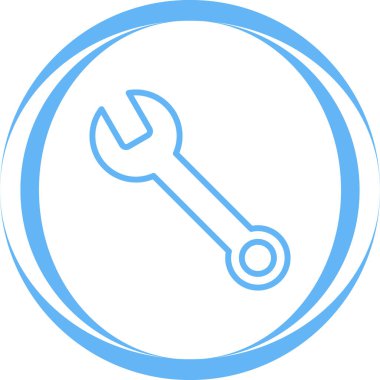 Tornavida düz yuvarlak vektör simgesi