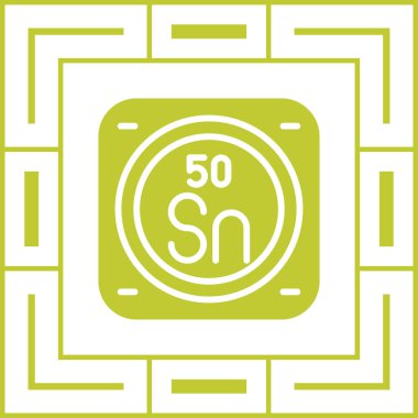 metal kimyasal element simgesi, basit satır biçimi