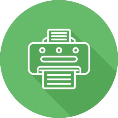 yazıcı simgesi soyut bir grupta izole edildi