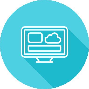 Kolayca düzenleyebilen ya da düzenleyebilen bulut hesap vektörü simgesi