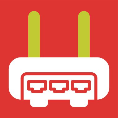 wifi router simgesi web basit illüstrasyonuName