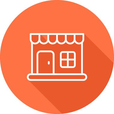 dükkan simgesi, vektör illüstrasyonu