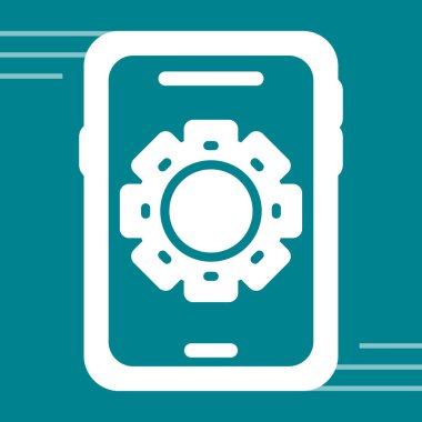 akıllı telefon ayarları simgesi, vektör illüstrasyon tasarımı
