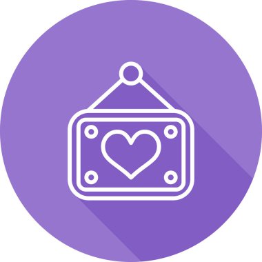 Kalp. Web simgesi basit illüstrasyon