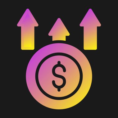Dolar değişim simgesi soyut bir grupta izole edildi