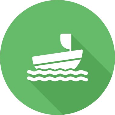 Tekne Düz Vektör Simgesi