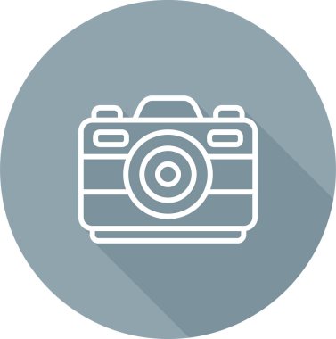 kamera düz vektör simgesi