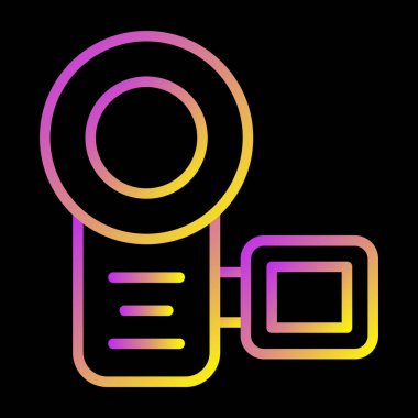 Kamera simgesi, vektör illüstrasyonu