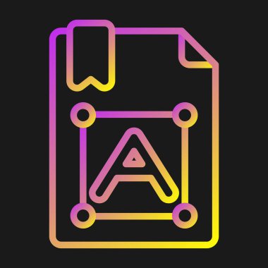 harf c renk vektör simgesi.