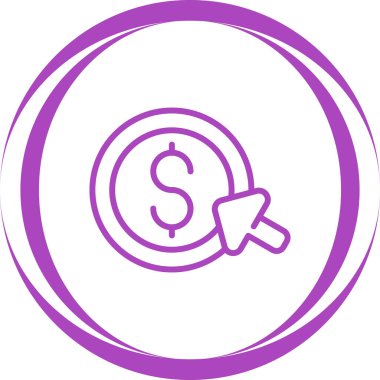 Dolar parası. Web simgesi basit illüstrasyon