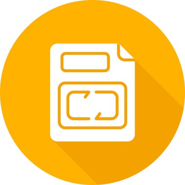 Belge simgesi, vektör illüstrasyonu