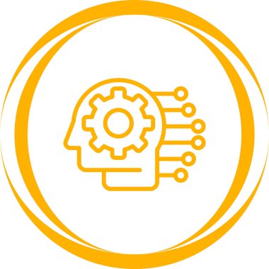 beyin ikonu vektör illüstrasyonu