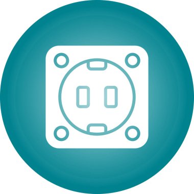 elektrik soket simgesi vektör illüstrasyonu