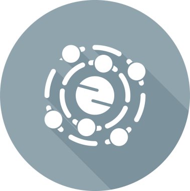 Seo ve simgenin vektör illüstrasyonu