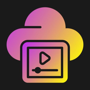 bulut hesaplama simgesi, vektör illüstrasyonu