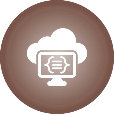 Bulut hesaplama simgesi. vektör illüstrasyonu