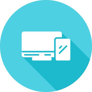 Dizüstü bilgisayar simgesi vektör çizimi