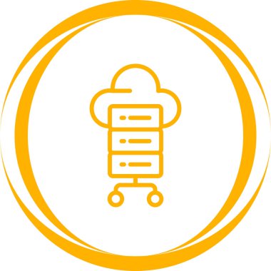 Bulut hesaplama simgesi. vektör illüstrasyonu