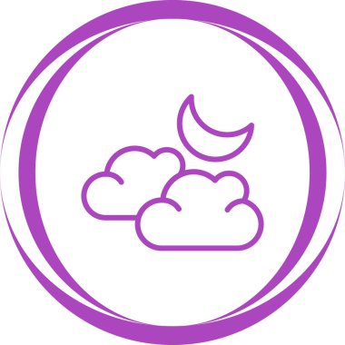 Bulut simgesi vektör illüstrasyonu