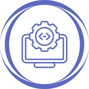 Seo ve simgenin vektör illüstrasyonu